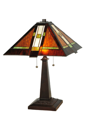 Meyda Tiffany - 132673 - Two Light Table Lamp - Montana Mission - Mahogany Bronze