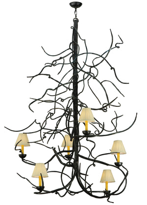 Meyda Tiffany - 133185 - Six Light Chandelier - Winter Solstice - Wrought Iron