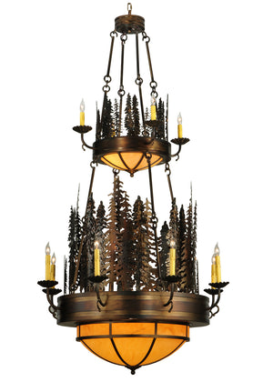 Meyda Tiffany - 133303 - 14 Light Chandelier - Walden Pine - Burnished Antique Copper