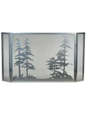 Meyda Tiffany - 133721 - Fireplace Screen - Tall Pines - Extreme Chrome