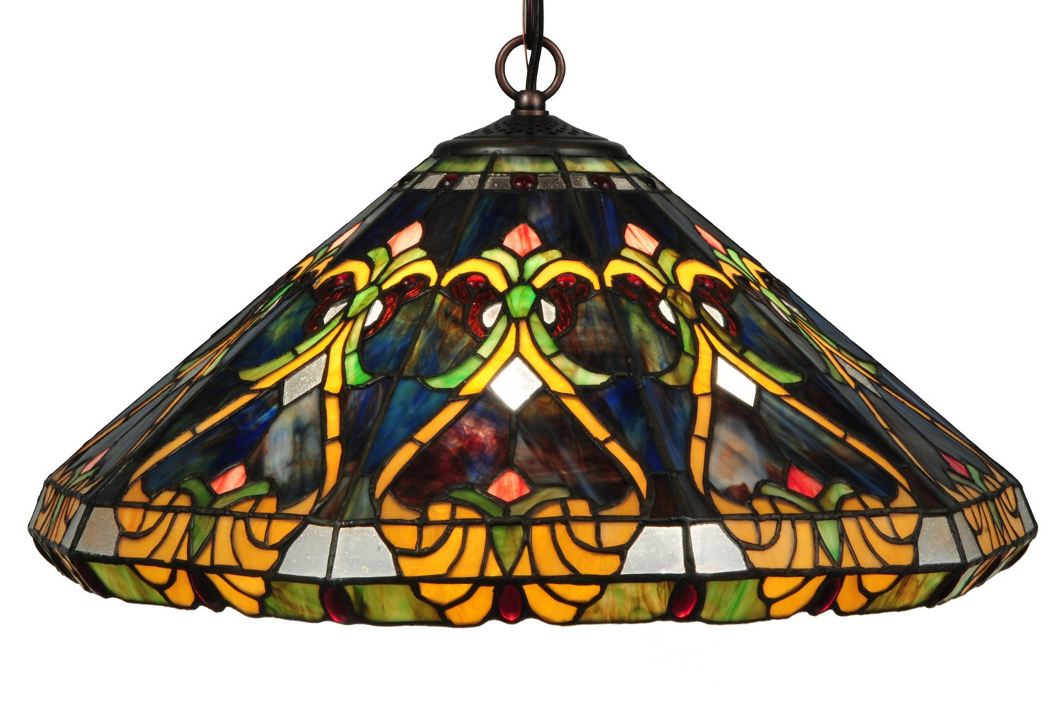 Meyda Tiffany - 134173 - Three Light Pendant - Middleton - Nickel