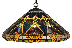 Meyda Tiffany - 134173 - Three Light Pendant - Middleton - Nickel