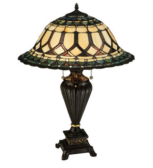 Meyda Tiffany - 134536 - Three Light Table Lamp - Aello - Chestnut W/Gold