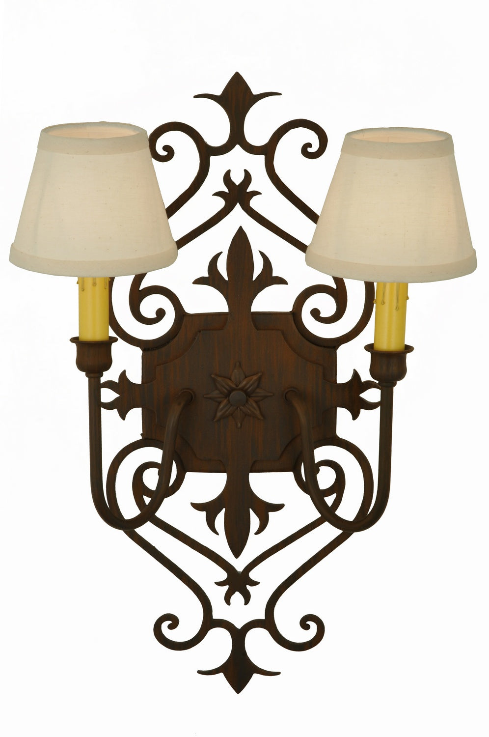 Meyda Tiffany - 134881 - Two Light Wall Sconce - Louisa - Rust