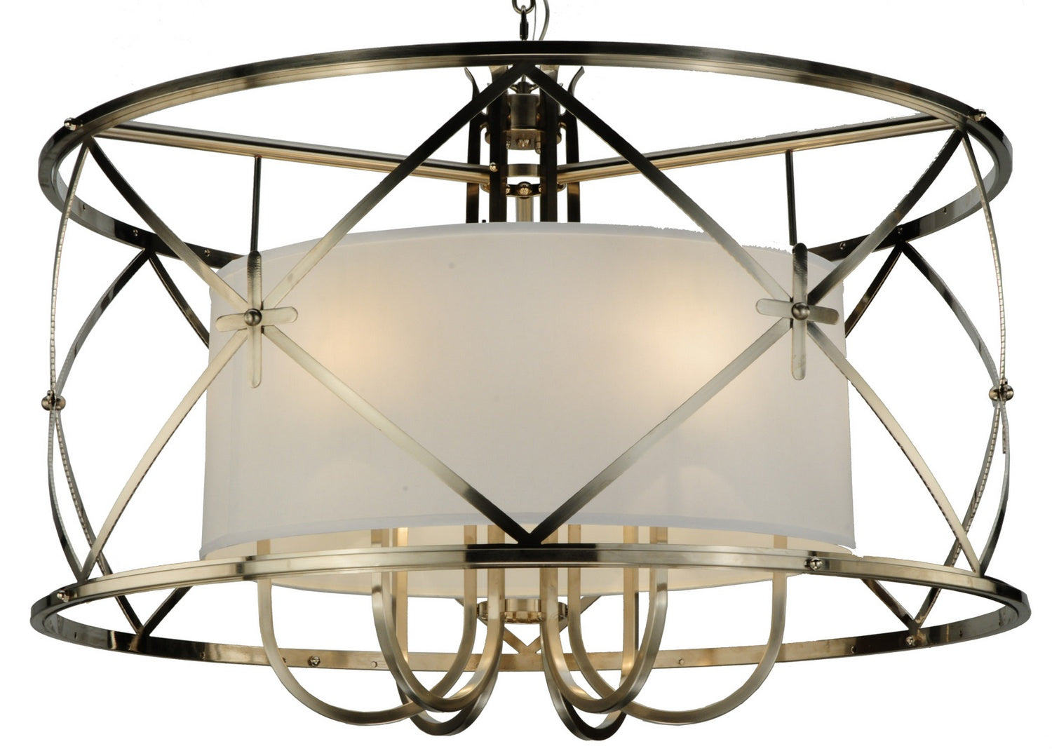 Meyda Tiffany - 135929 - Six Light Pendant - Penelope - Brushed Nickel