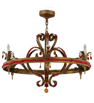 Meyda Tiffany - 135985 - Six Light Chandelier - Grosetto - Cortez Gold