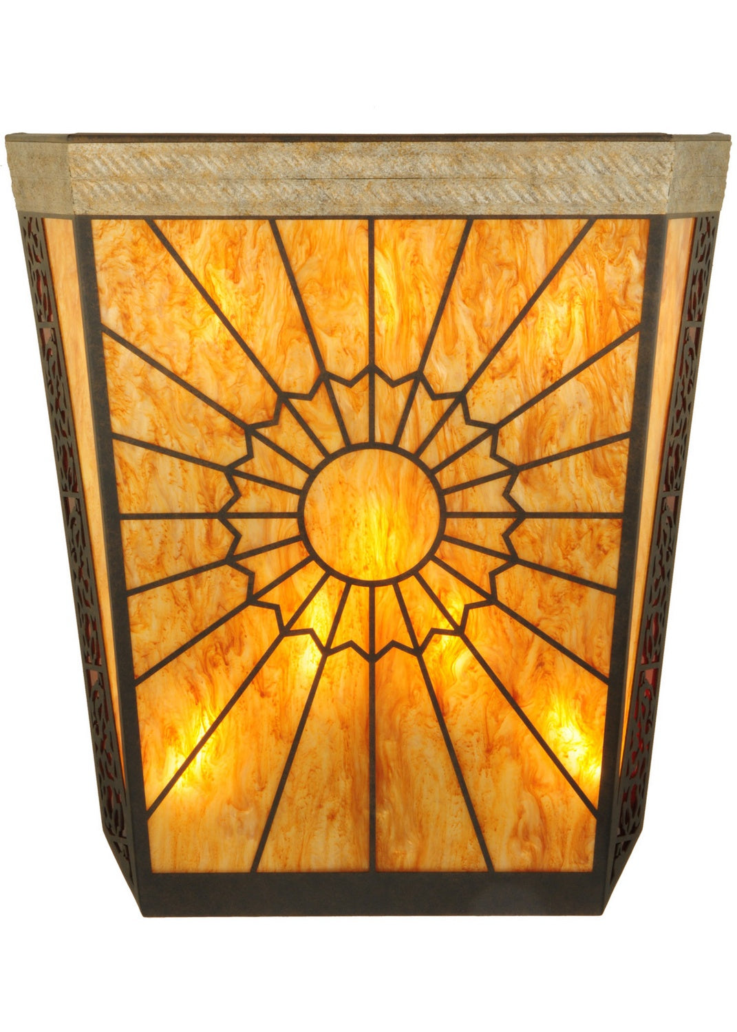 Meyda Tiffany - 136080 - Eight Light Wall Sconce - Zuvan - Chestnut/Corinth