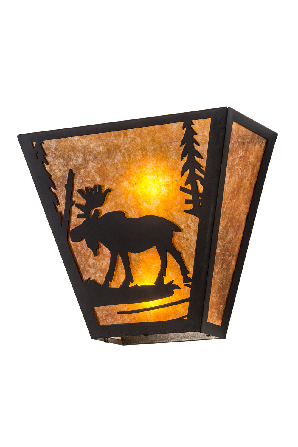 Meyda Tiffany - 81105 - Two Light Wall Sconce - Moose Creek - Textured Black