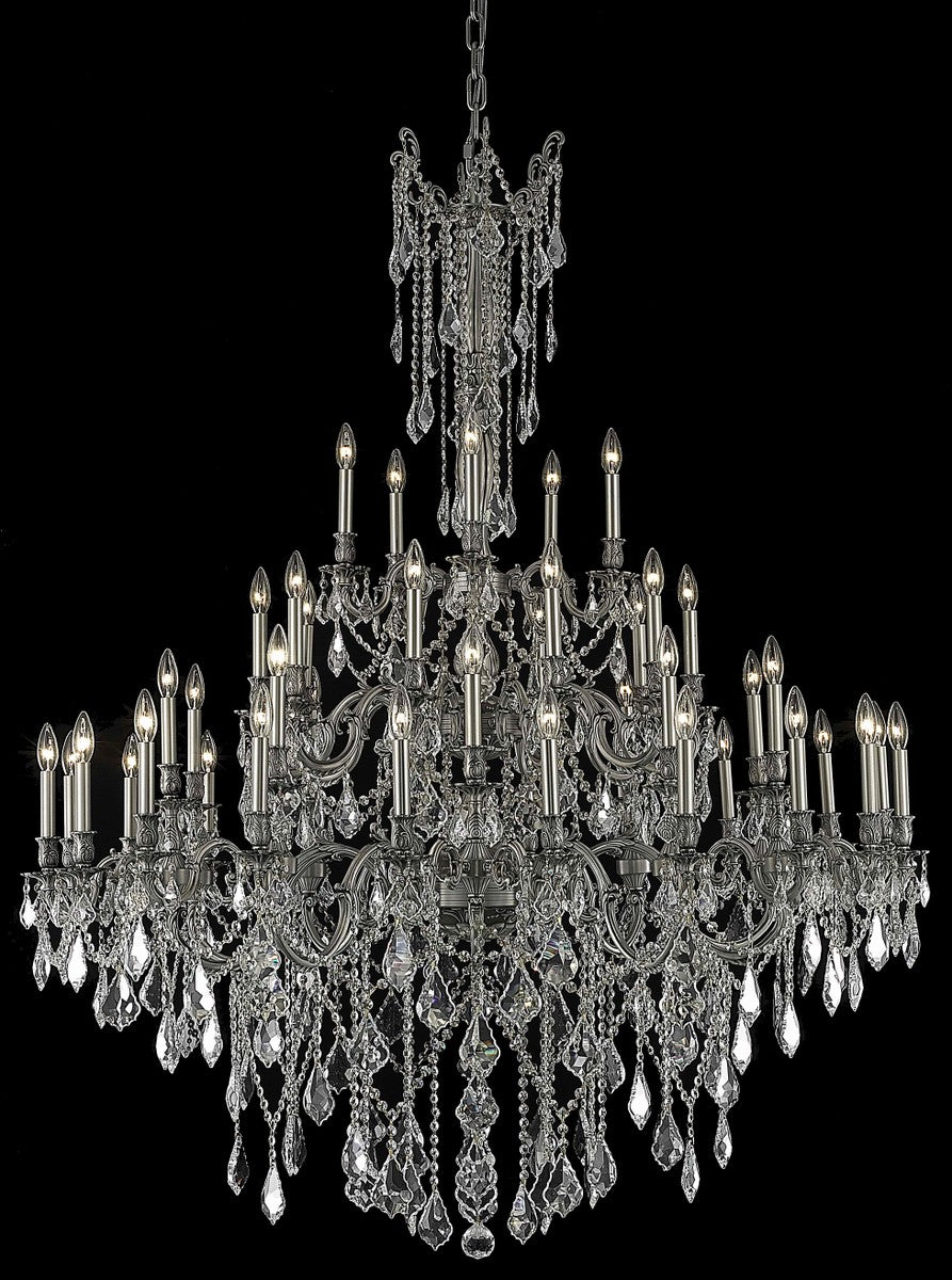 Elegant Lighting - 9245G54PW/RC - 45 Light Chandelier - Rosalia - Pewter