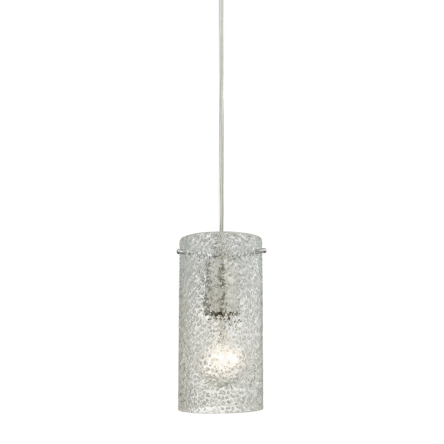 ELK Home - 10242/1CL - One Light Mini Pendant - Ice Fragments - Satin Nickel