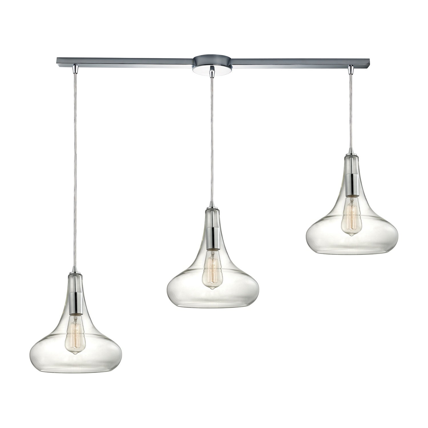 ELK Home - 10422/3L - Three Light Pendant - Orbital - Polished Chrome