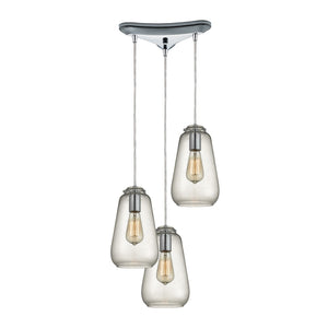 ELK Home - 10423/3 - Three Light Pendant - Orbital - Polished Chrome