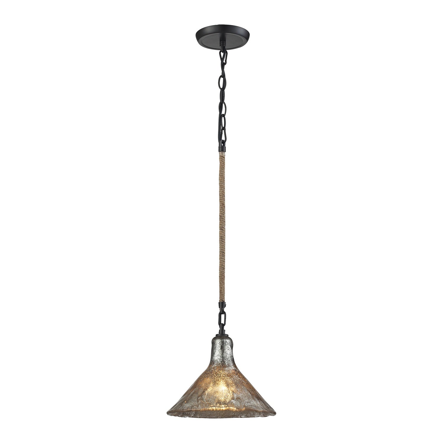 ELK Home - 10436/1 - One Light Mini Pendant - Hand Formed Glass - Oil Rubbed Bronze