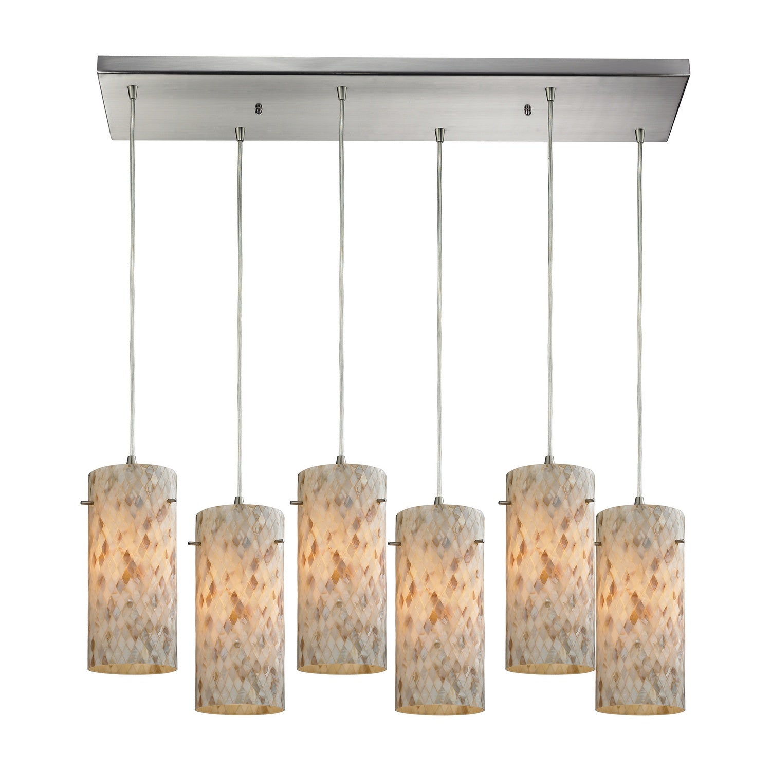 ELK Home - 10442/6RC - Six Light Pendant - Capri - Satin Nickel