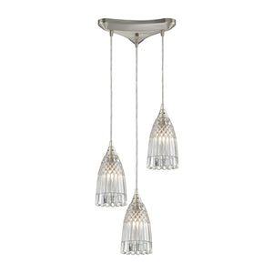 ELK Home - 10458/3 - Three Light Pendant - Kersey - Satin Nickel