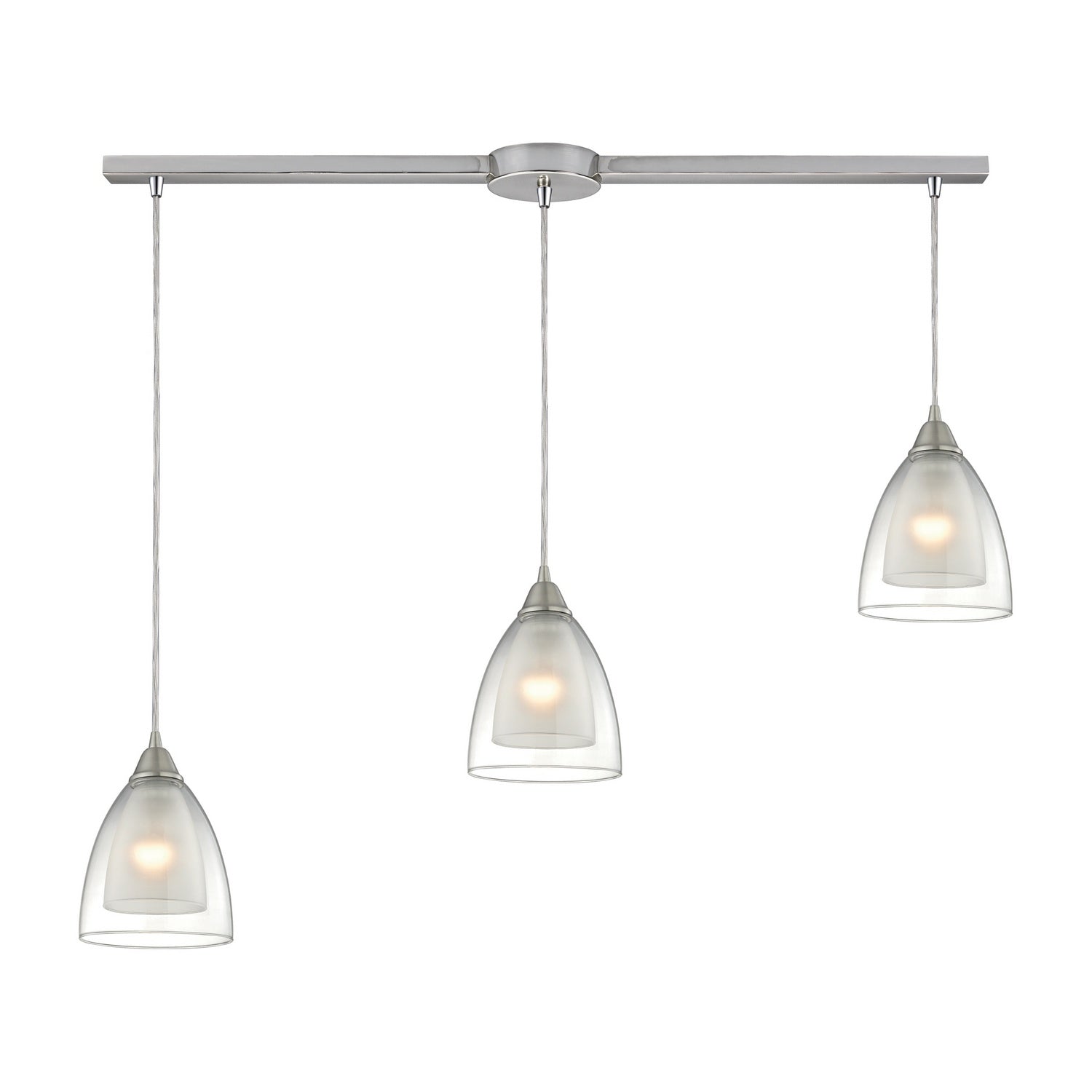 ELK Home - 10464/3L - Three Light Pendant - Layers - Satin Nickel