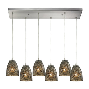 ELK Home - 10465/6RC-BRF - Six Light Pendant - Fissure - Satin Nickel