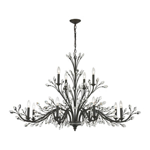 ELK Home - 11777/8+4 - 12 Light Chandelier - Crystal Branches - Burnt Bronze