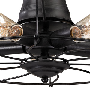 ELK Home - 14259/5 - Five Light Semi Flush Mount - Glendora - Wrought Iron Black