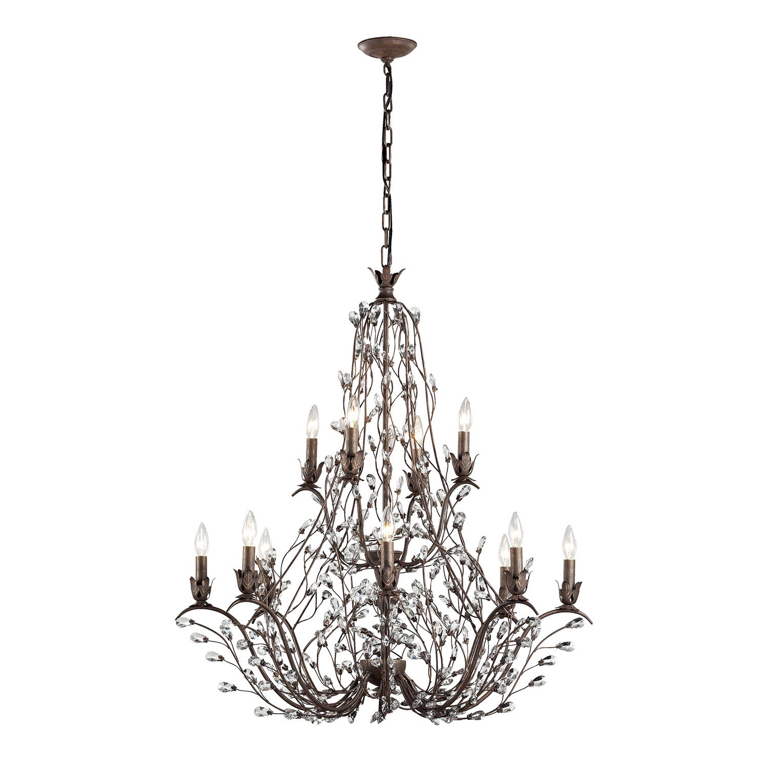 ELK Home - 18147/8+4 - 12 Light Chandelier - Sagemore - Bronzed Rust