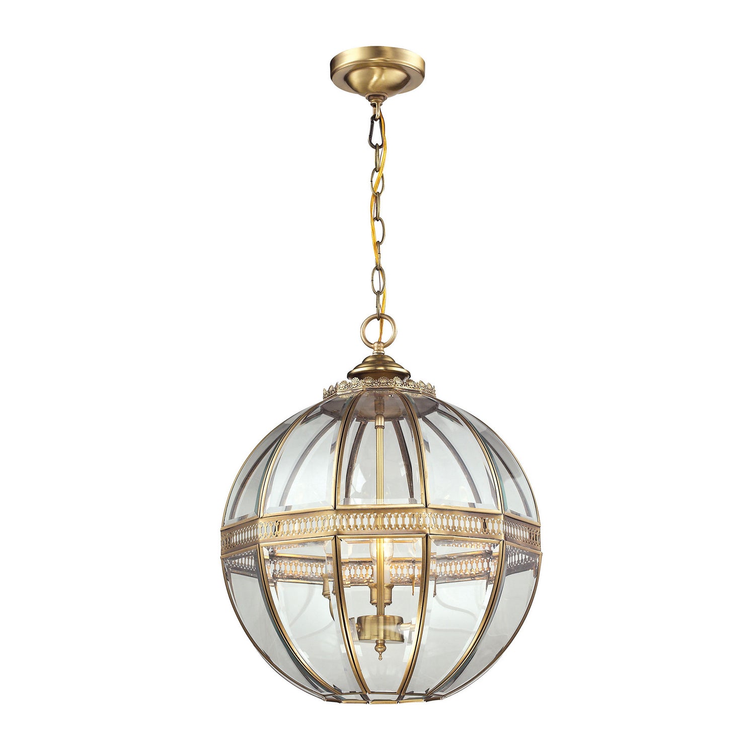 ELK Home - 22021/3 - Three Light Pendant - Randolph - Brushed Brass