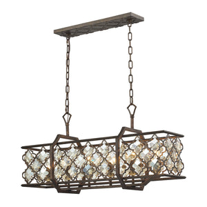 ELK Home - 31098/6 - Six Light Linear Chandelier - Armand - Weathered Bronze