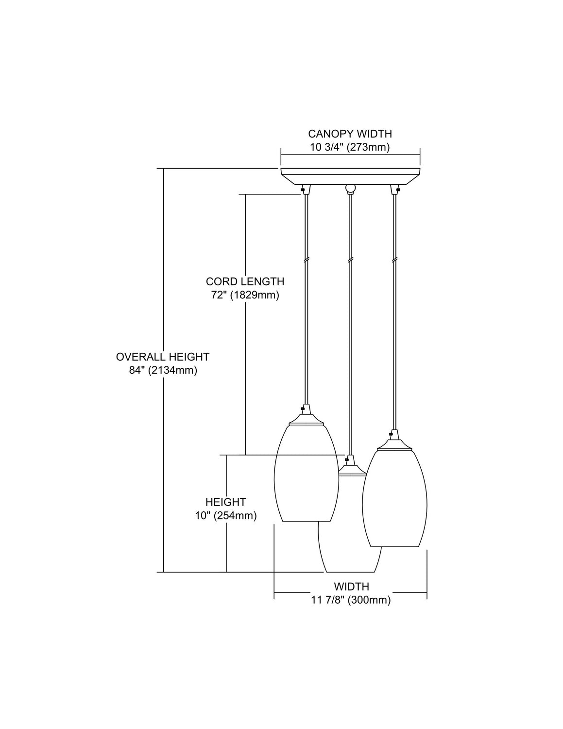 ELK Home - 31610/3 - Three Light Pendant - Tidewaters - Satin Nickel