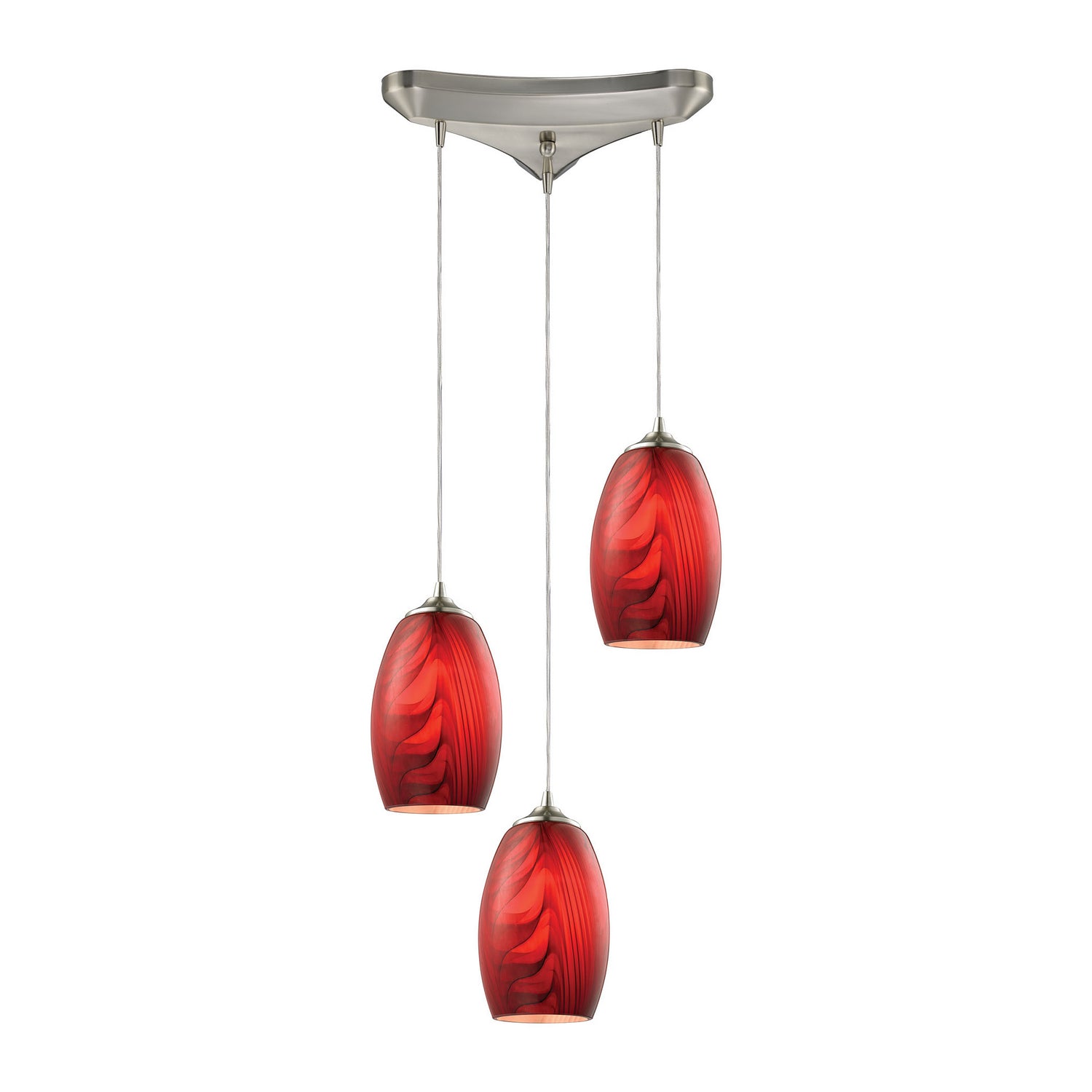 ELK Home - 31610/3 - Three Light Pendant - Tidewaters - Satin Nickel