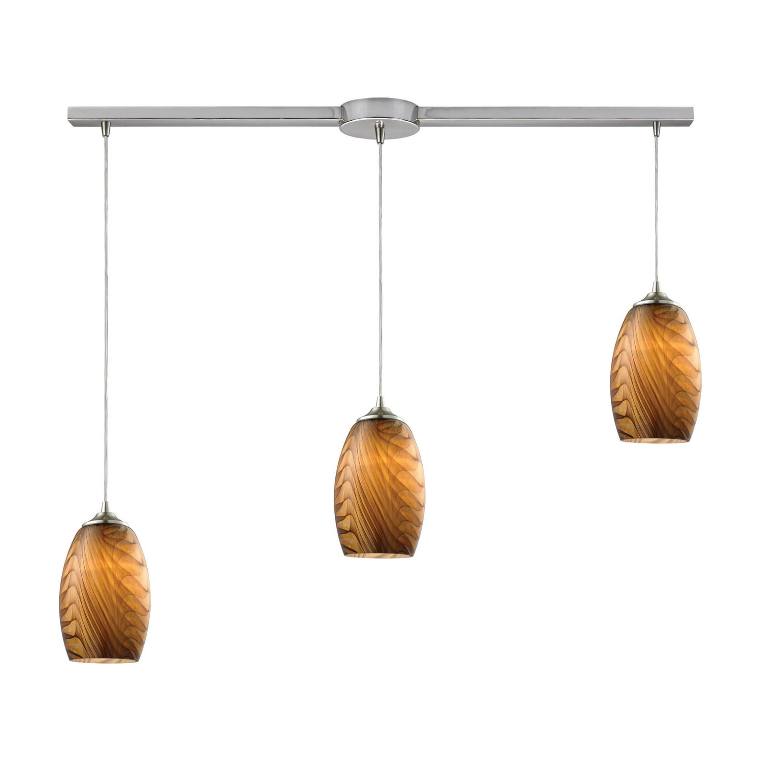 ELK Home - 31630/3L - Three Light Pendant - Tidewaters - Satin Nickel