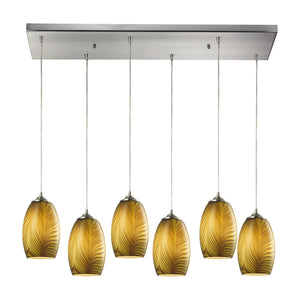 ELK Home - 31630/6RC - Six Light Pendant - Tidewaters - Satin Nickel