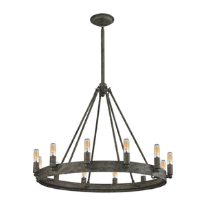 ELK Home - 31821/12 - 12 Light Chandelier - Lewisburg - Malted Rust