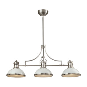 ELK Home - 66165-3 - Three Light Linear Chandelier - Chadwick - Satin Nickel