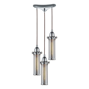 ELK Home - 66315/3 - Three Light Pendant - Fulton - Polished Chrome