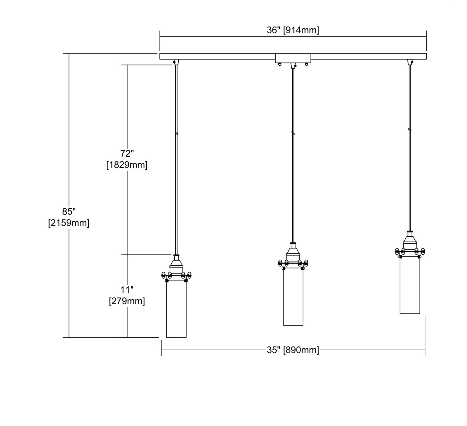 ELK Home - 66326/3L - Three Light Pendant - Fulton - Oil Rubbed Bronze