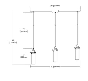 ELK Home - 66326/3L - Three Light Pendant - Fulton - Oil Rubbed Bronze