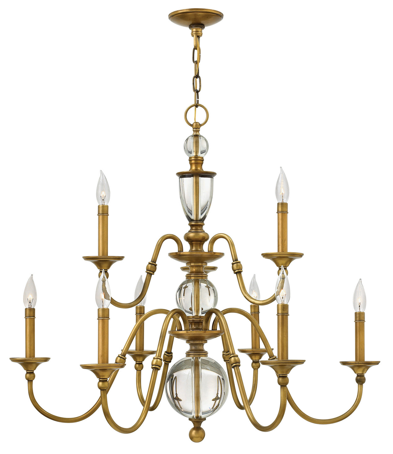 Hinkley - 4958HB - LED Chandelier - Eleanor - Heritage Brass