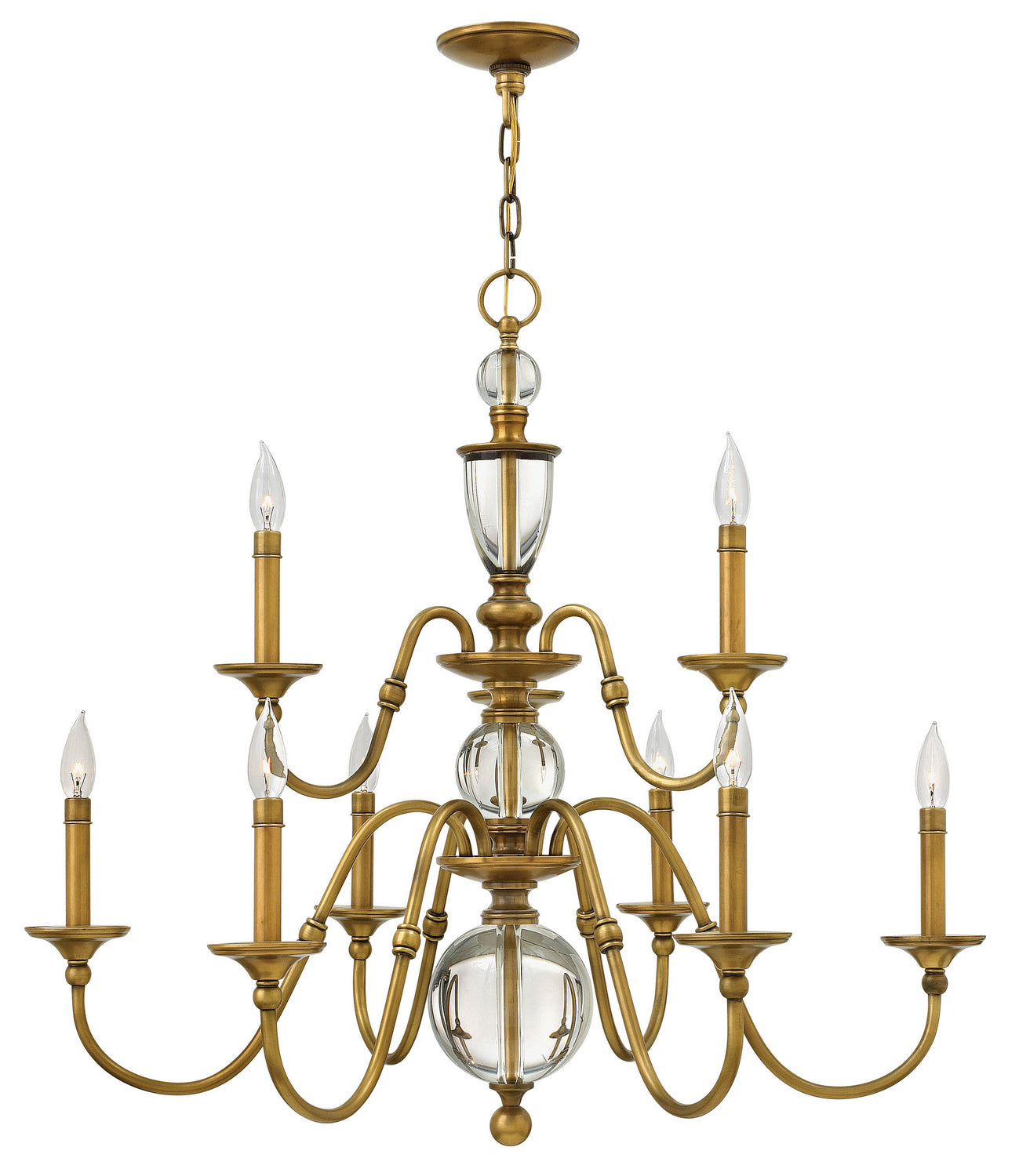 Hinkley - 4958HB - LED Foyer Pendant - Eleanor - Heritage Brass