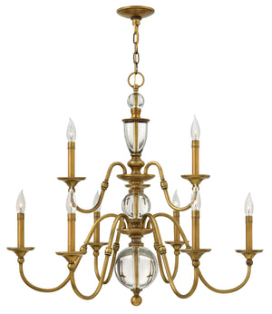 Hinkley - 4958HB - LED Foyer Pendant - Eleanor - Heritage Brass