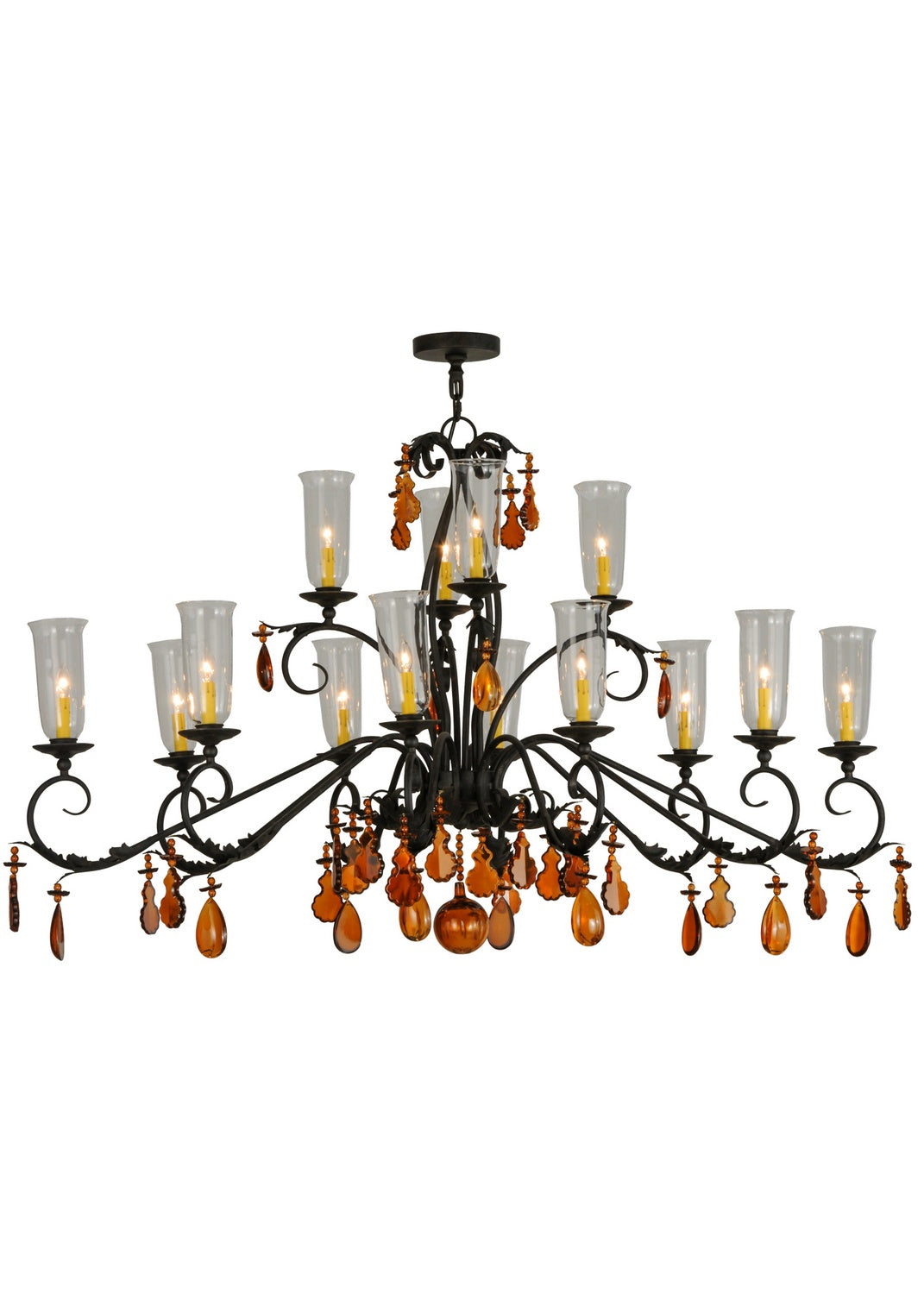 Meyda Tiffany - 136485 - 14 Light Chandelier - Windsor - Chestnut