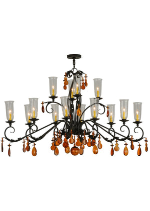 Meyda Tiffany - 136485 - 14 Light Chandelier - Windsor - Chestnut