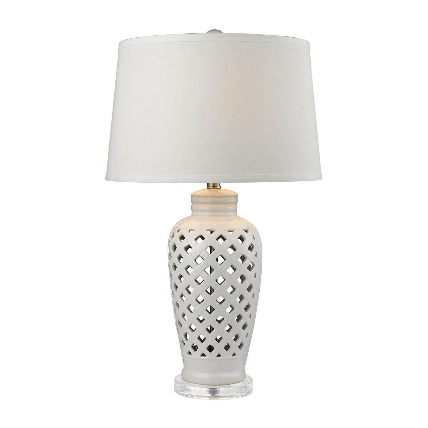 ELK Home - D2621 - One Light Table Lamp - Openwork - White