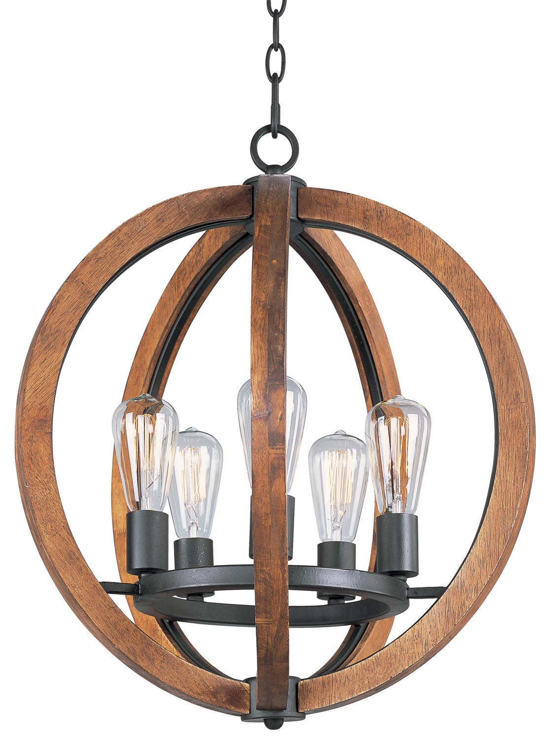 Maxim - 20917APAR - Five Light Chandelier - Bodega Bay - Anthracite