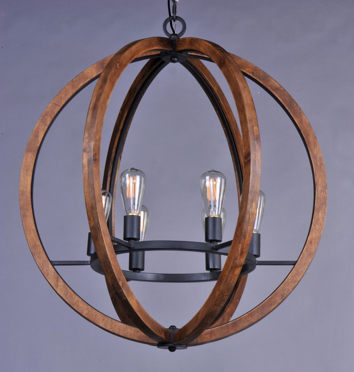 Maxim - 20918APAR - Six Light Chandelier - Bodega Bay - Anthracite