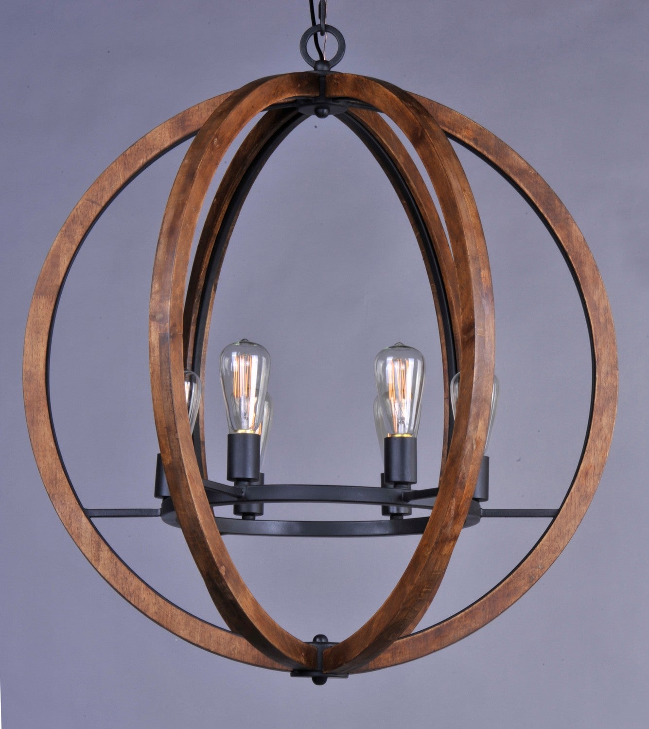 Maxim - 20918APAR - Six Light Chandelier - Bodega Bay - Anthracite