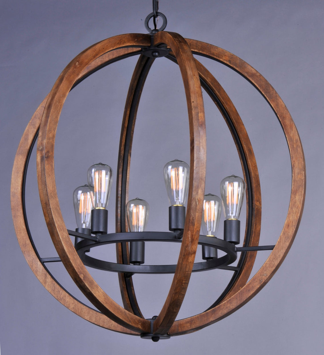 Maxim - 20918APAR - Six Light Chandelier - Bodega Bay - Anthracite