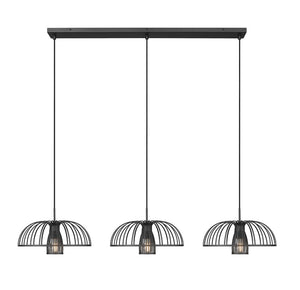 Z-Lite - 623P16-3L-MB - Three Light Linear Chandelier - Valencia - Matte Black