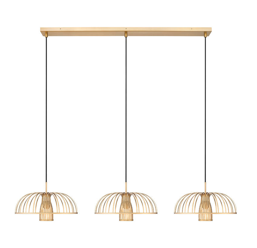 Z-Lite - 623P16-3L-MGLD - Three Light Linear Chandelier - Valencia - Modern Gold
