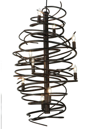 Meyda Tiffany - 137641 - Nine Light Chandelier - Cyclone - Coffee Bean