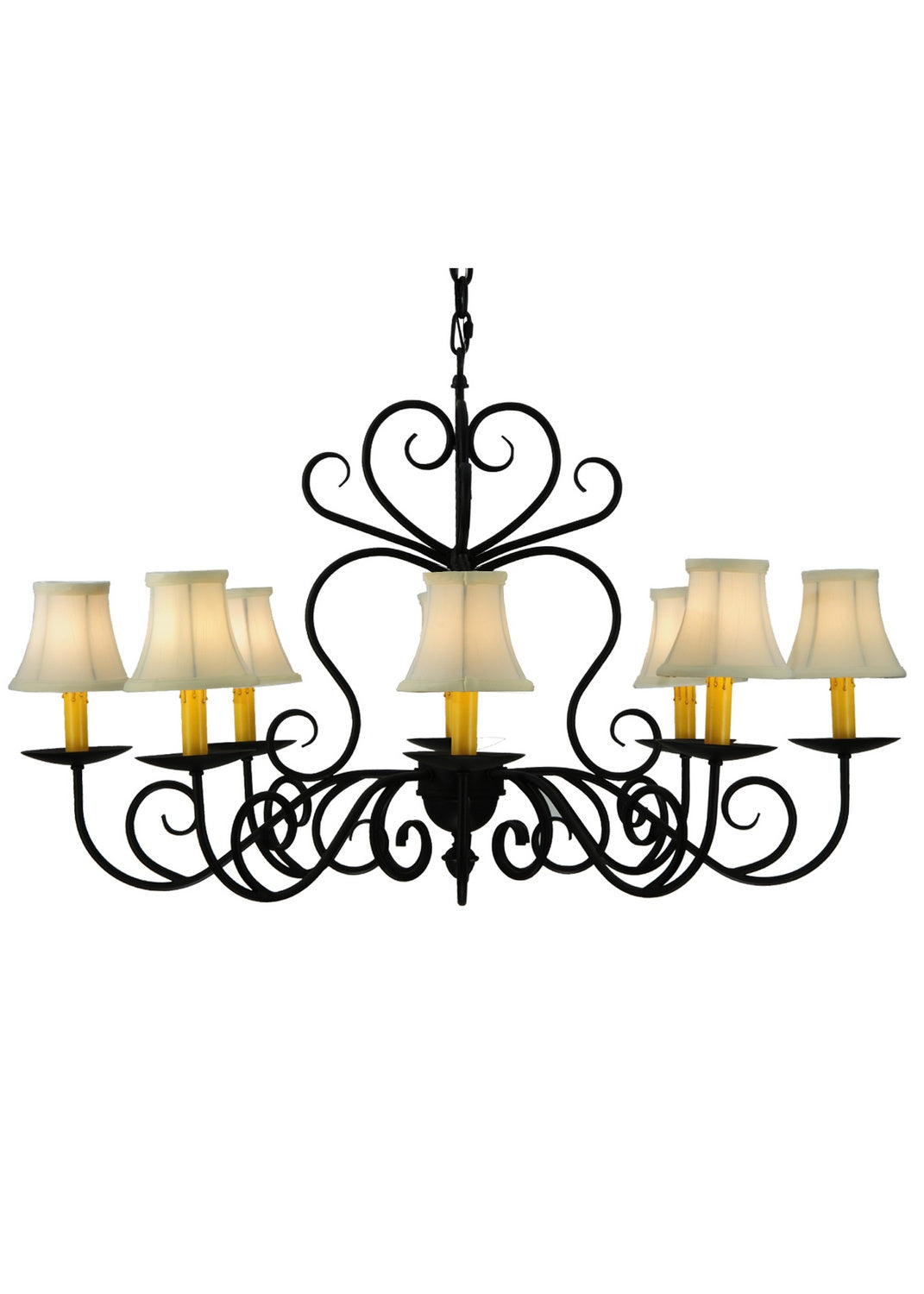 Meyda Tiffany - 137699 - Eight Light Chandelier - Corrina - Black Metal