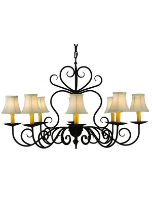 Meyda Tiffany - 137699 - Eight Light Chandelier - Corrina - Black Metal